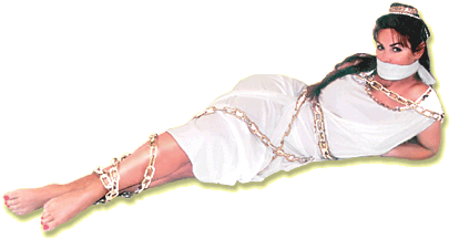 Alexis Taylor gagged, chain bondage