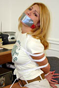 Stuffed cleave gag with layered tape